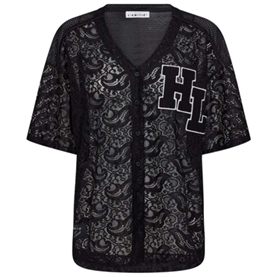 Haute L'Amitie Court Lace T-shirt, Sort